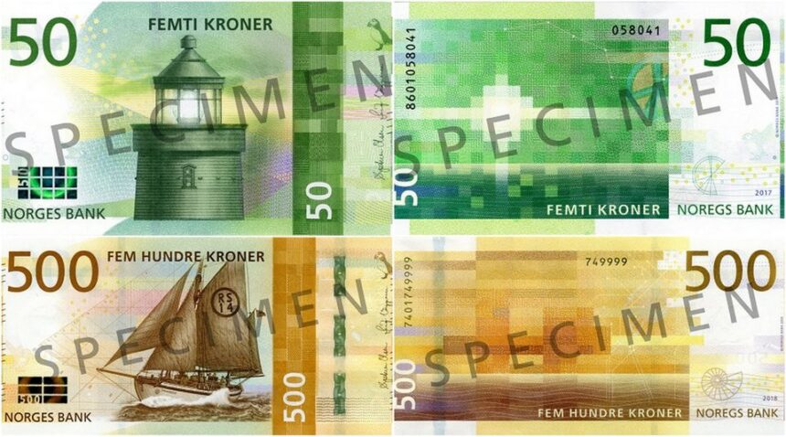 De nye sedlene. (FOTO: Norges Bank)